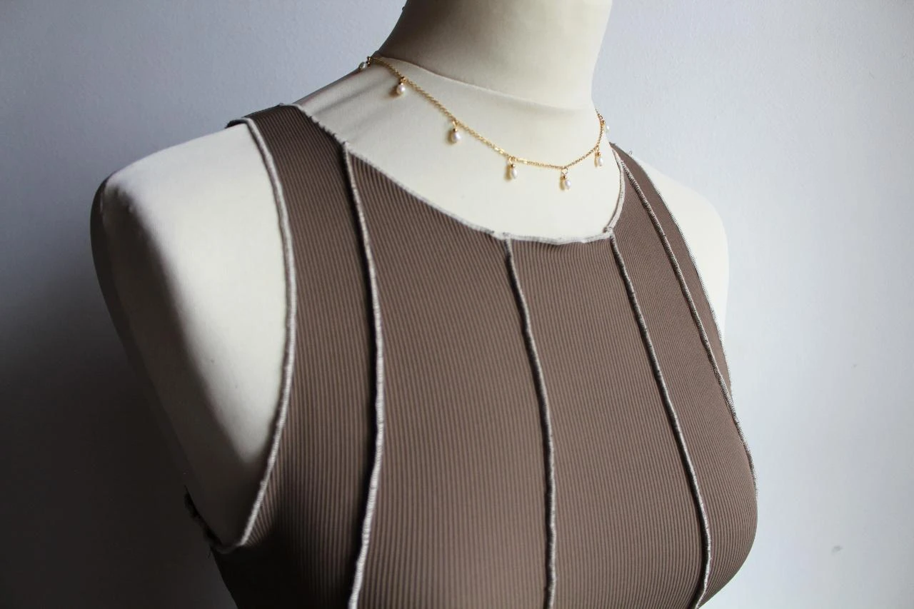 Top corto/crop top marrón Pimkie sin mangas – photo 3